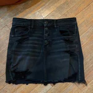 American eagle black denim skirt
